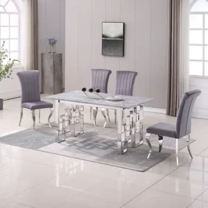 Rdt213Smg Stainless Steel Dining Table Base By Artisan Furniture | Mobilia Cleopatra RDT213SMG Stainless Steel Dining Table Base by Artisan Furniture