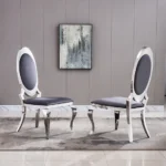 DCK68 White Leatherette Dining chairs by Artisan Furniture Dining Chair & Bench Mobilia Cleopatra 20 DCK68 White Leatherette Dining chairs by Artisan Furniture 20