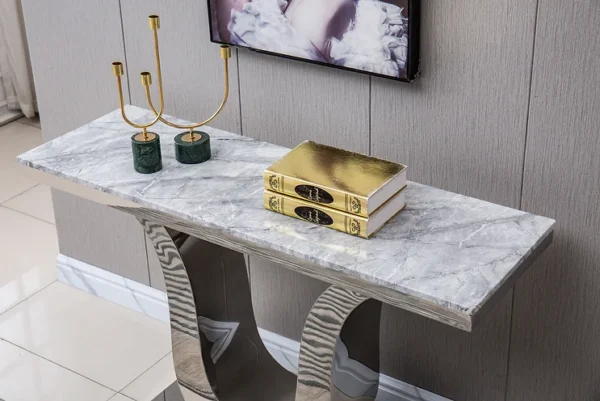 ST310SMG Gray Marble Console Table by Artisan Furniture 10