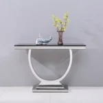 Black Marble Console Table ST316SMB by Artisan Furniture Accent Console Tables Mobilia Cleopatra 8 Black Marble Console Table ST316SMB by Artisan Furniture 8