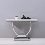 White Marble Console Table ST316SM by Artisan Furniture Accent Console Tables Mobilia Cleopatra 14 White Marble Console Table ST316SM by Artisan Furniture 14