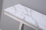 White Marble Console Table ST316SM by Artisan Furniture Accent Console Tables Mobilia Cleopatra 16 White Marble Console Table ST316SM by Artisan Furniture 16
