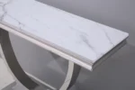 White Marble Console Table ST316SM by Artisan Furniture Accent Console Tables Mobilia Cleopatra 17 White Marble Console Table ST316SM by Artisan Furniture 17