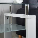 STA08 Glass Top Wood Table Console by Artisan furniture Accent Console Tables Mobilia Cleopatra 17 STA08 Glass Top Wood Table Console by Artisan furniture 17
