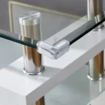 STA08 Glass Top Wood Table Console by Artisan furniture Accent Console Tables Mobilia Cleopatra 18 STA08 Glass Top Wood Table Console by Artisan furniture 18