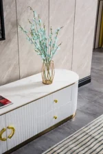 White TV Stand TV008 by Artisan furniture TV Consoles & Entertainment Centers Mobilia Cleopatra 22 White TV Stand TV008 by Artisan furniture 22