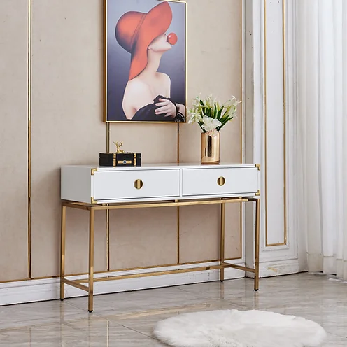 White Console Table ST001 by Artisan Furniture