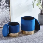 G06 Round Ottoman Set with Storage by Artisan furniture Benches and Ottomans Mobilia Cleopatra 15 G06 Round Ottoman Set with Storage by Artisan furniture 15