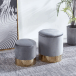 G06 Round Ottoman Set with Storage by Artisan furniture Benches and Ottomans Mobilia Cleopatra 16 G06 Round Ottoman Set with Storage by Artisan furniture 16