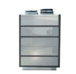 High Gloss Lacquer, Mat Mangano Dresser/Chest/Mirror i11556 By ESF Furniture ESF Furniture Mobilia Cleopatra 12 High Gloss Lacquer, Mat Mangano Dresser/Chest/Mirror i11556 By ESF Furniture 12