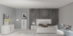 High Gloss Lacquer Carrara White Chest i28475 By ESF Furniture 8