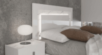 High Gloss Lacquer Carrara White Bedroom Set w/Light p11690 By ESF Furniture 23