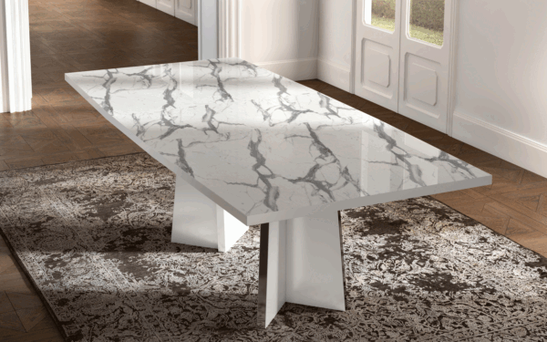 High Gloss Lacquer Carrara Dining Set p12153 By ESF Furniture - Image 3