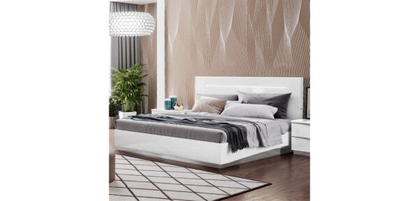 High Gloss Lacquer Onda LEGNO White Bedroom Set p9245 By ESF Furniture 15
