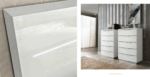 High Gloss Lacquer Onda LEGNO White Bedroom Set p9245 By ESF Furniture ESF Furniture Mobilia Cleopatra 31 High Gloss Lacquer Onda LEGNO White Bedroom Set p9245 By ESF Furniture 31
