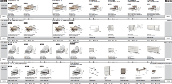 High Gloss Lacquer Onda LEGNO White Bedroom Set p9245 By ESF Furniture - Image 10