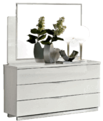 High Gloss Lacquer Onda Dresser/Chest White p11030 By ESF Furniture ESF Furniture Mobilia Cleopatra 10 High Gloss Lacquer Onda Dresser/Chest White p11030 By ESF Furniture 10