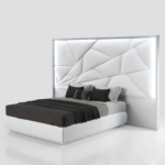 Mat Majesty White Bedroom Set w/light and Carmen Cases p11798 By ESF Furniture 35