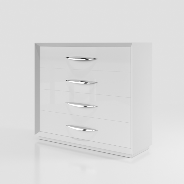 Mat Majesty White Bedroom Set w/light and Carmen Cases p11798 By ESF Furniture - Image 5