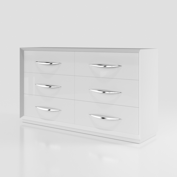 Mat Majesty White Bedroom Set w/light and Carmen Cases p11798 By ESF Furniture - Image 7