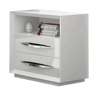 High Gloss Lacquer, Mat Emporio Nightstand i25681 By ESF Furniture