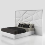 High Gloss Lacquer, Mat Majesty Bed w/light i30978 By ESF Furniture 12