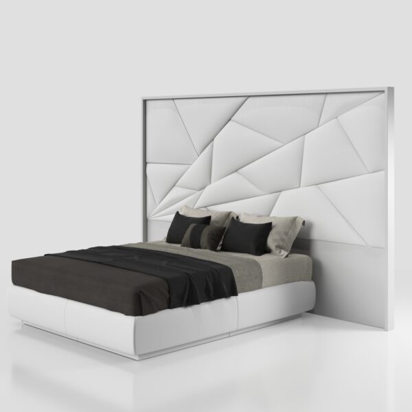 Mat Majesty White Bedroom Set w/light and Kiu cases p11796 By ESF Furniture - Image 11