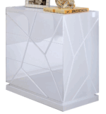 High Gloss Lacquer, Mat Kiu 3 drawers High Nightstand i29325 By ESF Furniture ESF Furniture Mobilia Cleopatra 9 High Gloss Lacquer, Mat Kiu 3 drawers High Nightstand i29325 By ESF Furniture 9