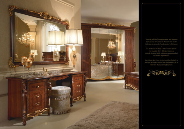 Donatello Italian Bedroom Set in Walnut Finish p5219 By ESF Furniture - Image 5