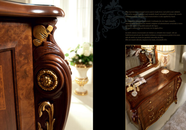 Donatello Italian Bedroom Set in Walnut Finish p5219 By ESF Furniture - Image 8