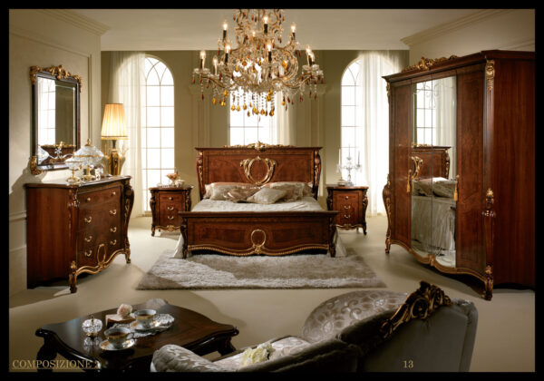 Donatello Italian Bedroom Set in Walnut Finish p5219 By ESF Furniture - Image 11