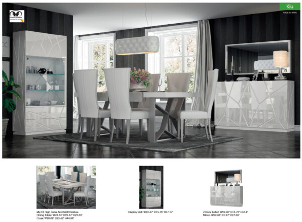 High Gloss Lacquer, Mat Kiu Dining Room Set p9873 By ESF Furniture - Image 2
