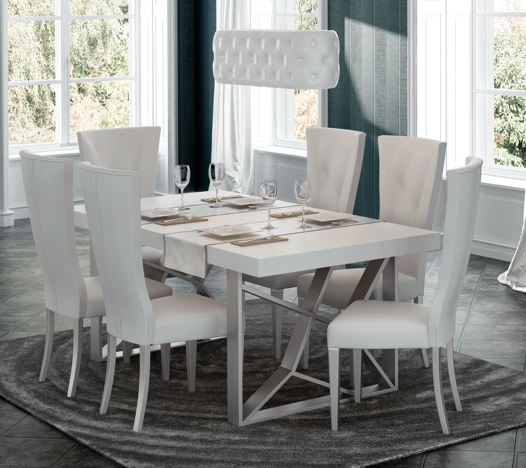 High Gloss Lacquer, Mat Kiu Dining Table i27742 By ESF Furniture
