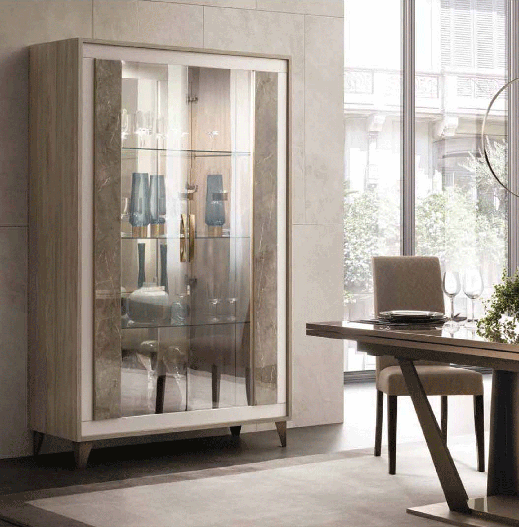 High Gloss Lacquer, Mat ArredoAmbra 2-D China by Arredoclassic i30939 By ESF Furniture