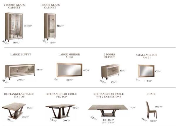 High Gloss Lacquer, Mat ArredoAmbra Dining Table by Arredoclassic p12025 By ESF Furniture 12