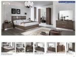 High Gloss Lacquer Platinum LEGNO Bedroom Set SILVER BIRCH p7784 By ESF Furniture 28
