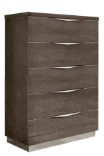 High Gloss Lacquer Platinum LEGNO Chest SILVER BIRCH i36644 By ESF Furniture 7