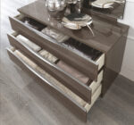 High Gloss Lacquer Platinum LEGNO Dressers & Mirror SILVER BIRCH p11040 By ESF Furniture 14