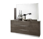 High Gloss Lacquer Platinum LEGNO Dressers & Mirror SILVER BIRCH p11040 By ESF Furniture 15