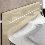 High Gloss Lacquer Platinum LEGNO Bed IVORY BETULLIA SABBIA p12060 By ESF Furniture ESF Furniture Mobilia Cleopatra 12 High Gloss Lacquer Platinum LEGNO Bed IVORY BETULLIA SABBIA p12060 By ESF Furniture 12