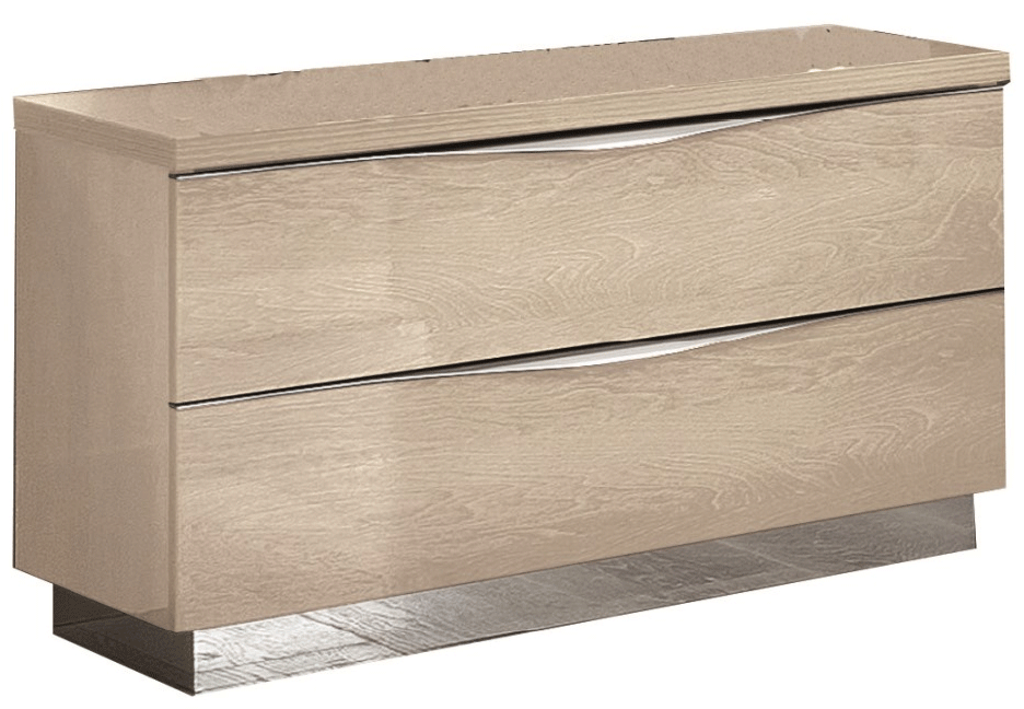 High Gloss Lacquer Platinum LEGNO Nightstand IVORY i31157 By ESF Furniture