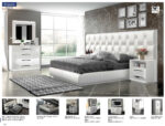 High Gloss Lacquer, Mat Emporio White Bedroom Set p9879 By ESF Furniture ESF Furniture Mobilia Cleopatra 16 High Gloss Lacquer, Mat Emporio White Bedroom Set p9879 By ESF Furniture 16