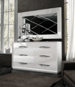 High Gloss Lacquer, Mat Emporio White Bedroom Set p9879 By ESF Furniture ESF Furniture Mobilia Cleopatra 18 High Gloss Lacquer, Mat Emporio White Bedroom Set p9879 By ESF Furniture 18