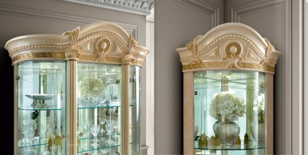 High Gloss Lacquer Aida 4 Door China Ivory i24042 By ESF Furniture 12