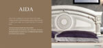 High Gloss Lacquer Aida Bed White w/Silver p11716 By ESF Furniture 12