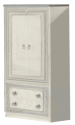 High Gloss Lacquer Aida White/Silver 2 Door Wardrobe i24003 By ESF Furniture Bedroom Accessories Mobilia Cleopatra 7 High Gloss Lacquer Aida White/Silver 2 Door Wardrobe i24003 By ESF Furniture 7
