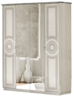 High Gloss Lacquer Aida White/Silver 4 Door Wardrobe i23964 By ESF Furniture Bedroom Accessories Mobilia Cleopatra 13 High Gloss Lacquer Aida White/Silver 4 Door Wardrobe i23964 By ESF Furniture 13