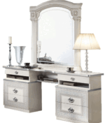 Mat, Shiny Aida White/Silver Vanity Dresser p12134 By ESF Furniture ESF Furniture Mobilia Cleopatra 7 Mat, Shiny Aida White/Silver Vanity Dresser p12134 By ESF Furniture 7
