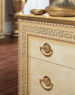 High Gloss Lacquer Aida Ivory Bedroom Set w/Gold, Camelgroup Italy p500 By ESF Furniture ESF Furniture Mobilia Cleopatra 29 High Gloss Lacquer Aida Ivory Bedroom Set w/Gold, Camelgroup Italy p500 By ESF Furniture 29