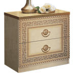 High Gloss Lacquer Aida Ivory Nightstand i27439 By ESF Furniture 9